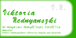 viktoria mednyanszki business card